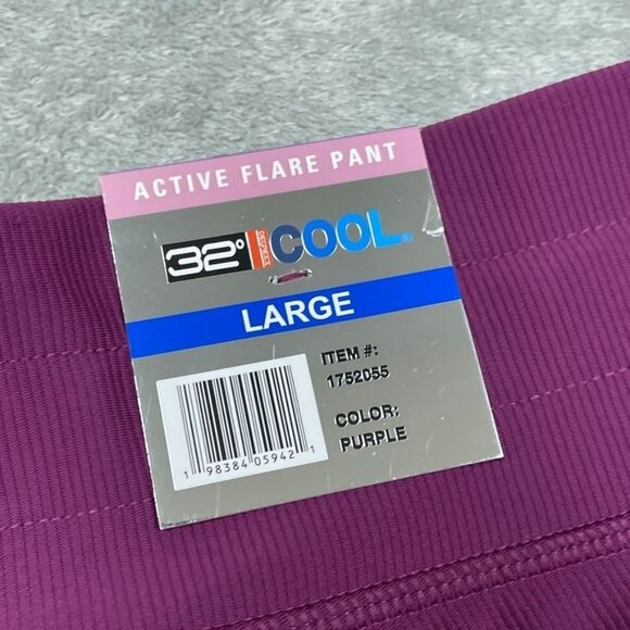 32 Degrees Cool Womens Active Flare Pants Large Purple d0075 - Picture 7 of 10